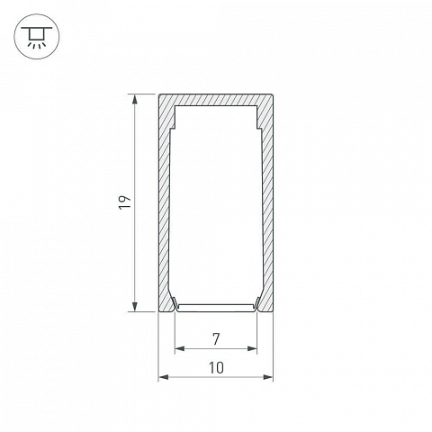 Профиль Arlight PIK-1019-2000 ANOD 023857