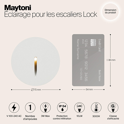 Светильник для ступеней Maytoni O014SL-L3W3K