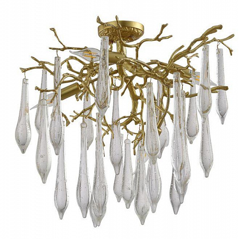Люстра на штанге Crystal Lux REINA PL5 D600 GOLD PEARL
