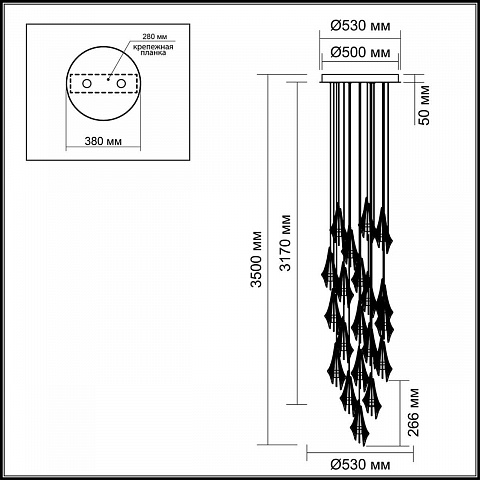 Каскадная люстра Odeon Light 5442/137L