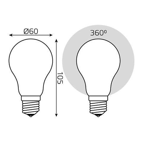Светодиодная лампа Gauss 102202210-D