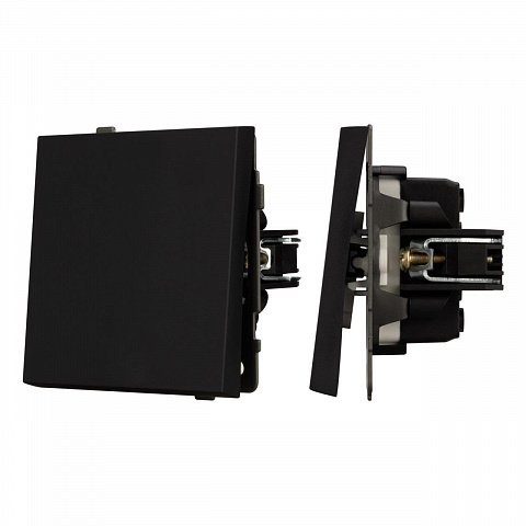 Механизм выключателя одноклавишный проходной SWT-TENDO-MKP1-SFPL-BK (230V, 10A) Arlight 054579