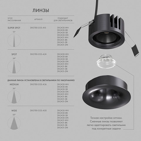 Встраиваемый светильник Denkirs DK2430-DN