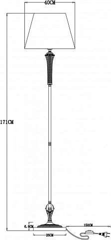 Торшер ARTE Lamp A7301PN-1PB