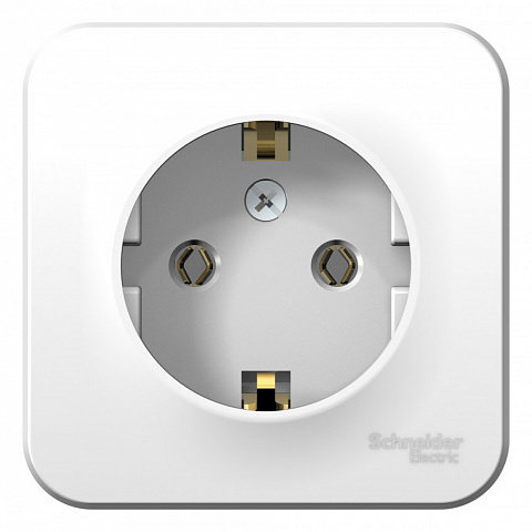 Systeme Electric Blanca наруж Бел Розетка с/з без шторок, 16А, 250В