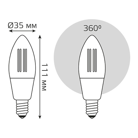 Светодиодная лампа Gauss 1250112