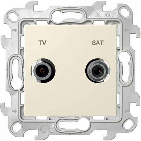 Simon 24 Слоновая кость Розетка TV-SAT одиночная