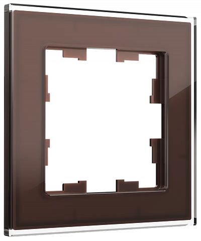 IEK BRITE DECOR Темн.бронза глянц стекло Рамка 1-м РУ-1-2-БрТБ