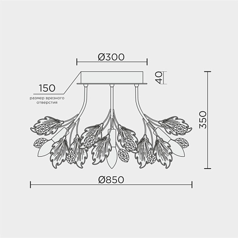 Накладная люстра MODELUX ML.6869.850 GD