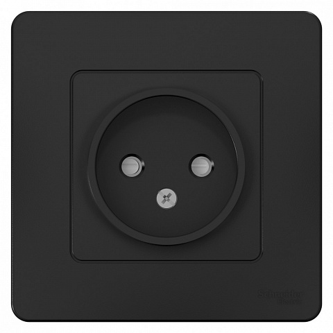Systeme Electric Blanca внутр Антрацит Розетка б/з со шторками, 16А, 250В