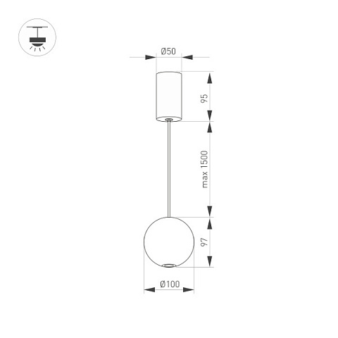 Подвесной светодиодный светильник Arlight SP-Elementa-Orb-R100-9W Warm3000 032764