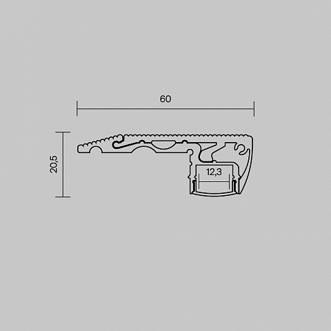 Алюминиевый профиль встраиваемый в пол 59x20 ALM-5920-B-2M Maytoni Led Strip 636026