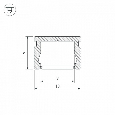 Профиль Arlight PIK-1007-2000 ANOD 023856