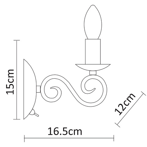 Бра ARTE Lamp A1129AP-1WH