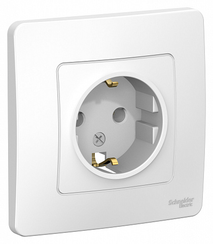 Systeme Electric Blanca внутр Бел Розетка с/з без шторок, 16А, 250В