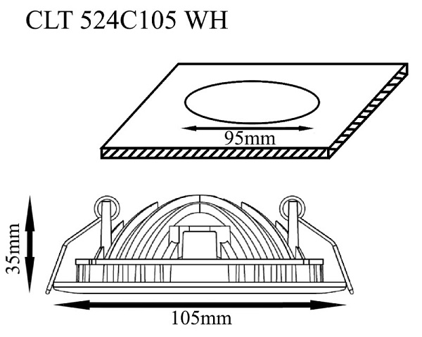 Встраиваемый светильник Crystal Lux CLT 524C105 WH