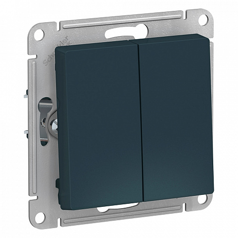 Systeme Electric AtlasDesign Изумруд Выключатель 2-клавишный сх.5, 10АХ, механизм
