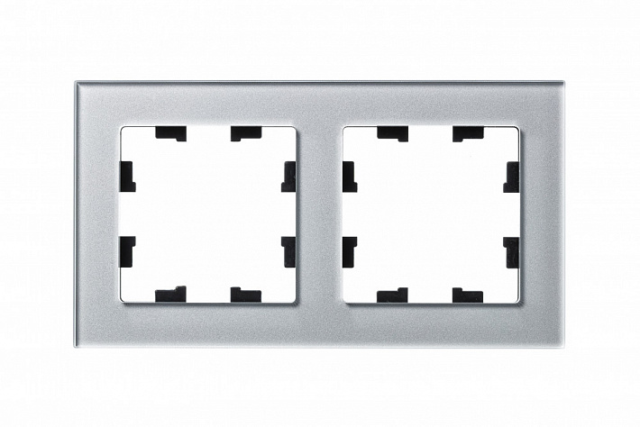 Systeme Electric AtlasDesign Nature Стекло алюминий Рамка 2-ая