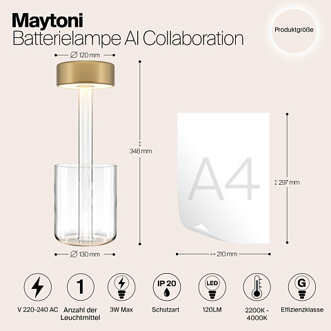 Настольная лампа Maytoni MOD229TL-L3G3K1
