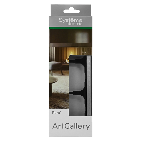 Systeme Electric ArtGallery Pure Металл Алюминий Рамка 3-ая