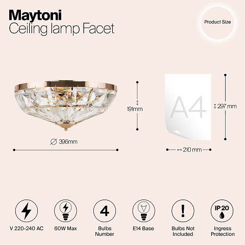 Накладной светильник Maytoni MOD094CL-04G
