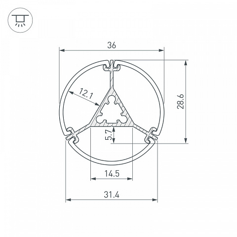 Профиль Arlight 050250