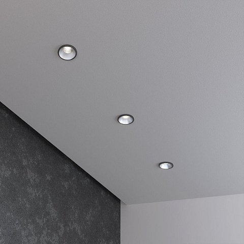 Встраиваемый светодиодный светильник Elektrostandard 15269/LED черный/сатин никель a056019
