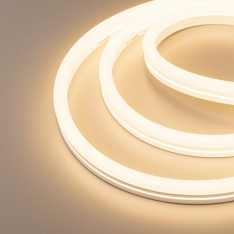 Светодиодная лента герметичная MOONLIGHT-SIDE-X336-12x24mm 230V Warm2700 (11 W/m, IP65, 50m, wire x1) Arlight 055520