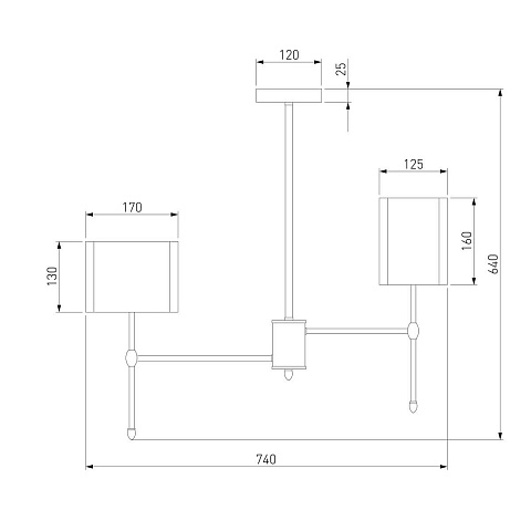 Подвесная люстра Eurosvet Notturno 60162/6 латунь Smart