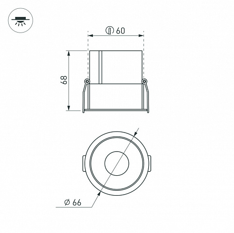 Встраиваемый светильник Arlight 033652