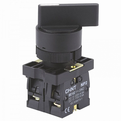CHINT Переключатель NP2-EJ25, 2 положения фиксацией, 1НО+1НЗ, IP40 (R)