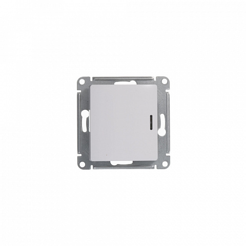 Systeme Electric Glossa Бел Переключатель 1-клавишный с подсветкой, сх.6а, 10АХ