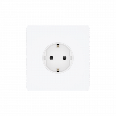 Systeme Electric Systeme Infinity Арктический лед Розетка с заземлением со шторками, 16А