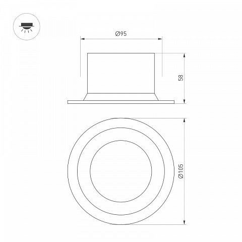 Светильник Downlight Arlight 041495