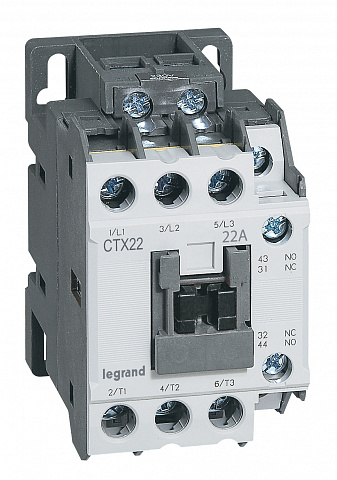 Legrand CTX3 Контактор  3P 22A 1но1нз 230V