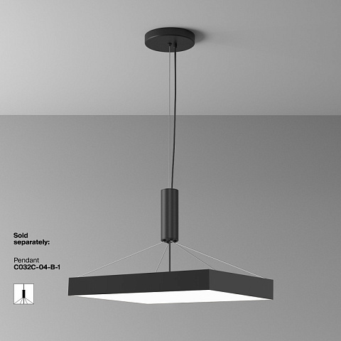 Накладной светильник Maytoni C032CL-90W4K-SQ-B