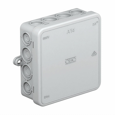 OBO Bettermann Распределительная коробка A14, 100x100x40 мм, степень защиты IP55