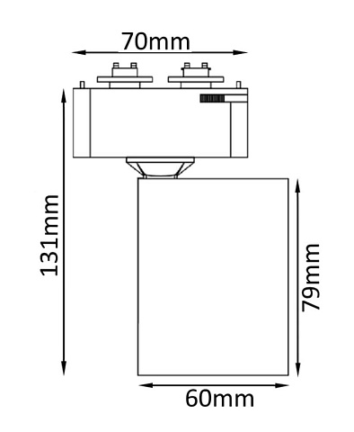Светильник на шине Crystal Lux CLT 0.31 001 60 BL