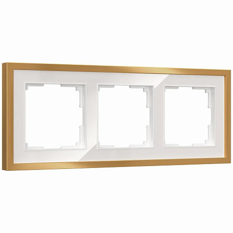Рамка Werkel Baguette на 3 поста белый/золотистая латунь W0032853 a072284