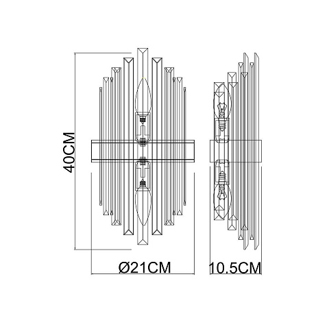 Бра ARTE Lamp A1068AP-2PB