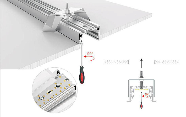 Профиль с рассеивателем Arlight S2-LINIA94-F-2500 ANOD+OPAL 021178