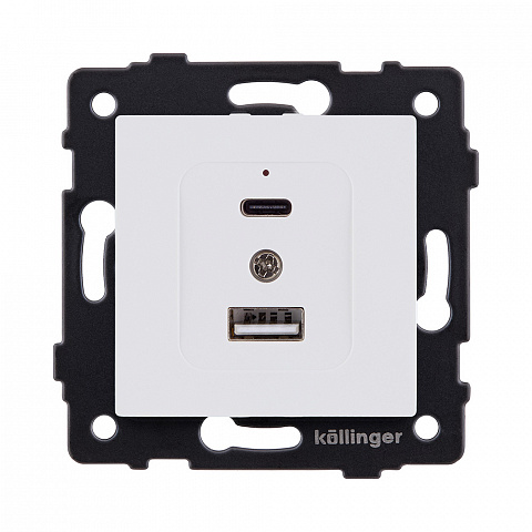 Розетка USB A+C 20W, белый матовый Kollinger REA-037WM для Aspekt, Eleganz, Reflex