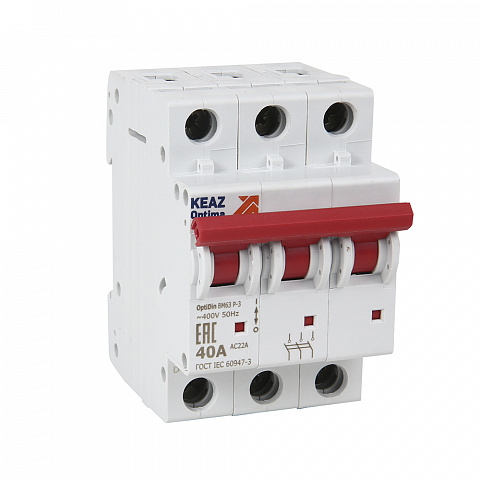 КЭАЗ OptiDin ВМ63Р Выключатель нагрузки 3P 63A   AC (BM63P-363-УХЛ3)