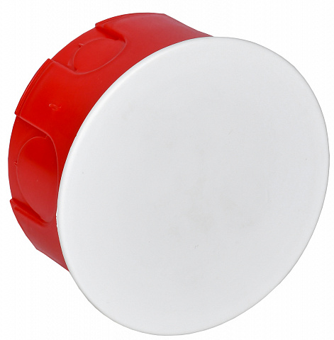 IEK Коробка КМ41007 распаячная для твердых стен d80x40 (с крышкой)