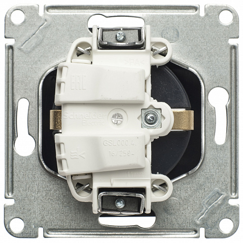 Systeme Electric Glossa Антрацит Розетка с/з, 16А