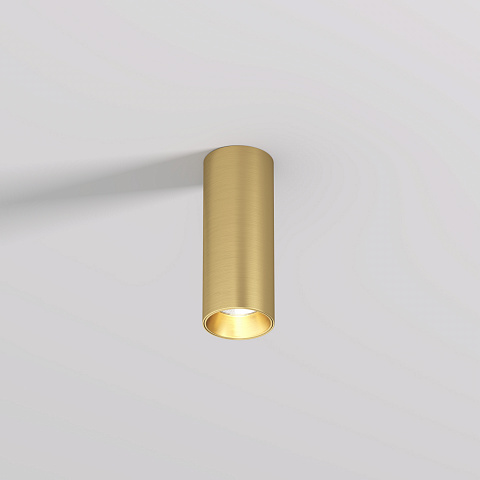 DK2615-SB Накладной светильник SHINE TUBE со светодиодом, D45*H115, IP20, 3000К, 7W, RA?90, сатинированная латунь, алюминий