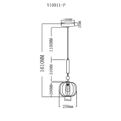 Подвесной светильник Moderli V10911-P