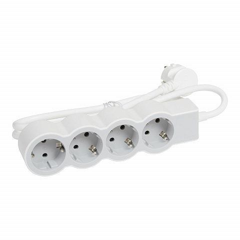 Legrand Revolution Стандарт Бело-серый Удлинитель 4x2К+З, кабель 3м