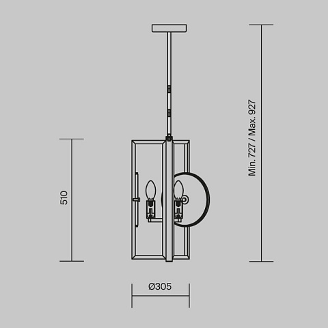 Люстра на штанге Maytoni MOD099PL-03G