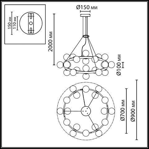 Подвесная люстра Odeon Light 7109/24